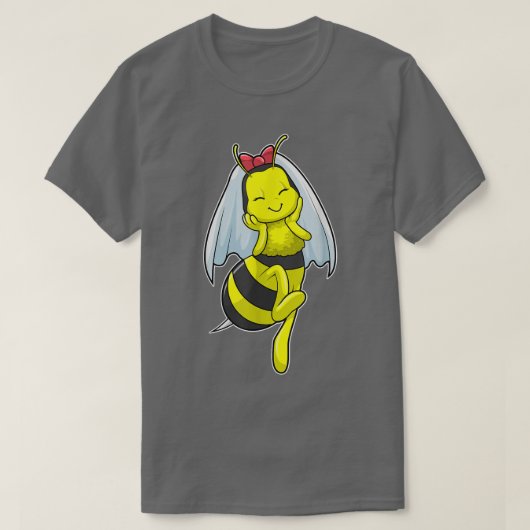 蜂の花嫁のヴェール ウェディング Tシャツ (デザイン正面)