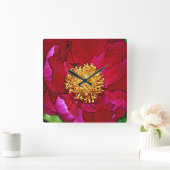 蜂の花時計 スクエア壁時計 (ホーム)