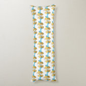 蜂の蜂の嬉しく幸せな微笑は漫画の文字をブンブンいう音 ボディピロー (裏面 (縦))