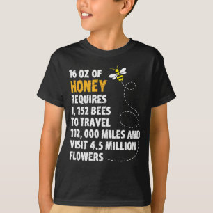 蜂の蜂蜜の統計量の植物によっては養蜂家が開花します Tシャツ