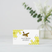 蜂の蜂蜜の販売人のApiaristの黒の黄色の凸版印刷 名刺 (スタンド正面)