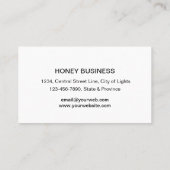 蜂の蜂蜜の販売人のApiaristの黒の黄色の凸版印刷 名刺 (裏面)