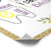 蜂の誕生日の黒板の看板チョークボードポスター ポスター (角)