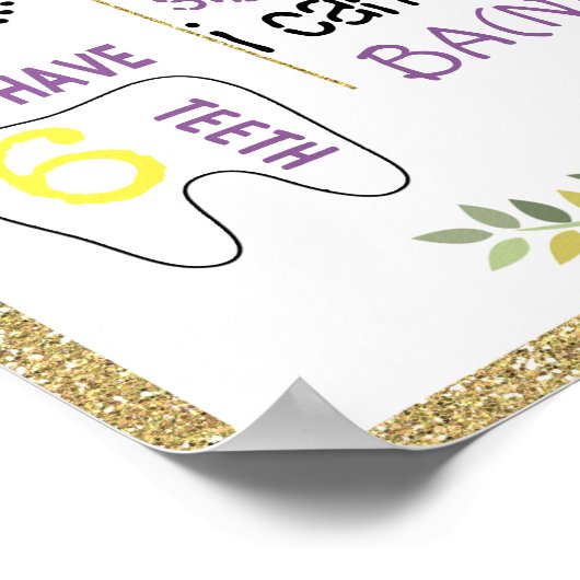 蜂の誕生日の黒板の看板チョークボードポスター ポスター (角)