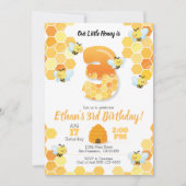 蜂の誕生日,3歳の誕生日の招待状 招待状 (正面)