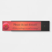 蜂の赤いダリアの机のぶら下がったなドアの壁の名札 サインプレート (正面)