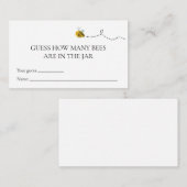 蜂の赤ちゃんシャワーゲームカードの数 エンクロージャーカード (正面/裏面)