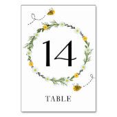 蜂の赤ちゃんシャワーテーブル番号 テーブルナンバー (裏面)