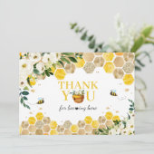 蜂の赤ちゃんシャワーママへ男女兼用 サンキューカード (スタンド正面)