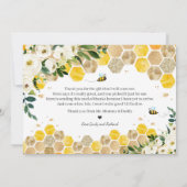 蜂の赤ちゃんシャワーママへ男女兼用 サンキューカード (裏面)