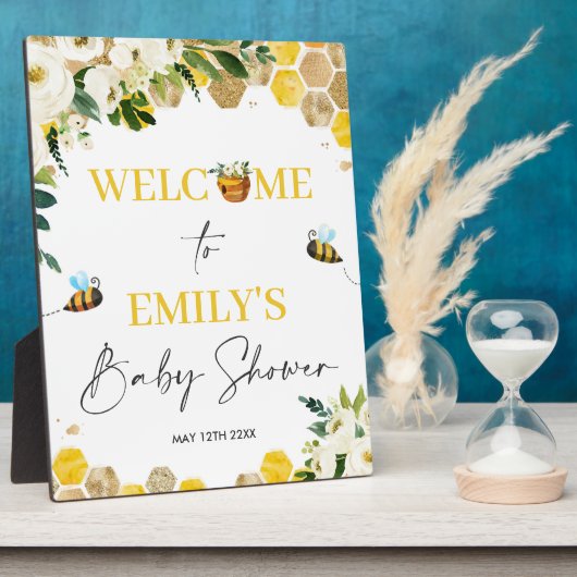 蜂の赤ちゃんシャワーママへ男女兼用 フォトプラーク (側面)