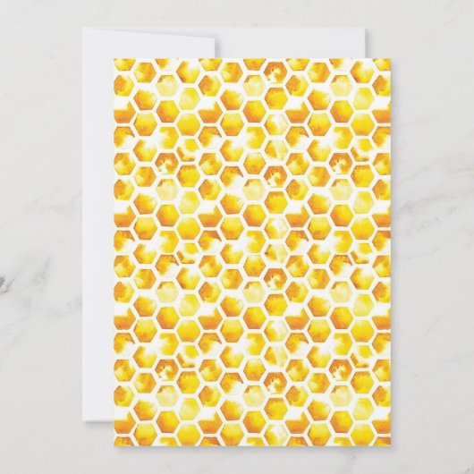 蜂の赤ちゃんシャワー招待状はちみつ赤ちゃんシャワーInvite 招待状 (裏面)