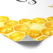 蜂の赤ちゃんシャワー10小指サイン ポスター (角)