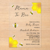 蜂の赤ちゃんシャワー アクリル招待状 (正面)