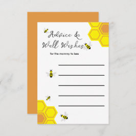 蜂の赤ちゃんシャワー アドバイスカード