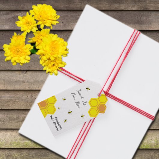蜂の赤ちゃんシャワー ギフトタグ
