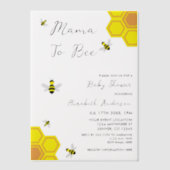 蜂の赤ちゃんシャワー ベラム紙招待状 (正面)