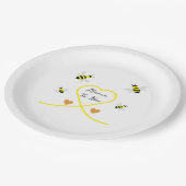 蜂の赤ちゃんシャワー ペーパープレート (アングル)