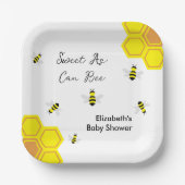 蜂の赤ちゃんシャワー ペーパープレート (正面)