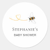 蜂の赤ちゃんシャワー ラウンドシール (正面)