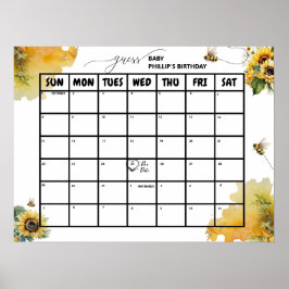 蜂の赤ちゃんシャワー |期日ポスター ポスター