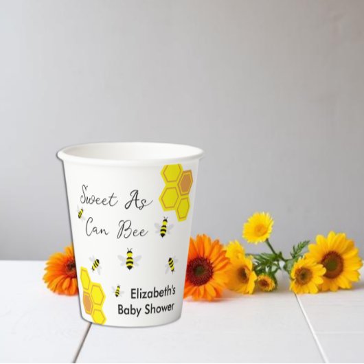 蜂の赤ちゃんシャワー 紙コップ