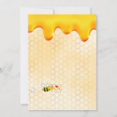 蜂の赤ちゃんシャワーby mail金ゴールド甘いハチードリップ 招待状 (裏面)