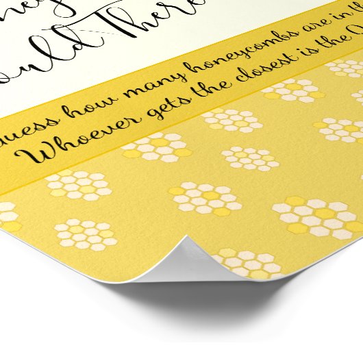 蜂の赤ん坊シャワーゲームはいくつハネコブを推測 ポスター (角)