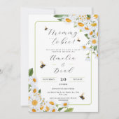 蜂の赤ん坊シャワーママと最高に甘い 招待状 (正面)