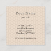 蜂の飼育員ハニービーキーピングのアピアリストロゴ スクエア名刺 (裏面)