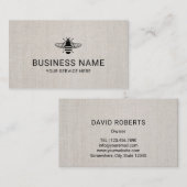 蜂の養蜂の新しい蜂蜜のApiaryのエレガントな麻布 名刺 (正面/裏面)