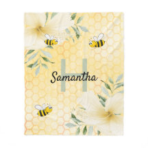 蜂の黄色の花模様ハニカモノグラムの
