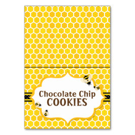 蜂の《昆虫》マルハナバチ-黄色いテントのテーブルカード テーブルナンバー