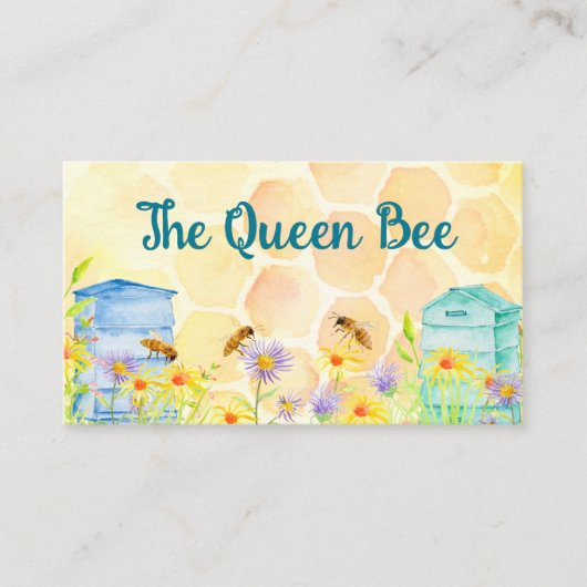 蜂のApiaryの蜂蜜の瓶の名刺 名刺 (正面)