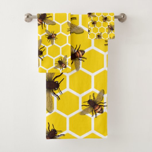 蜂のBathタオルのWashcloth手をくまなく バスタオルセット (インサイチュ)