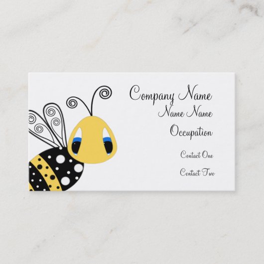蜂のBueinss黄色いカード 名刺 (正面)