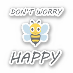蜂のemojiと幸せな蜂を心配しないで下さい シール