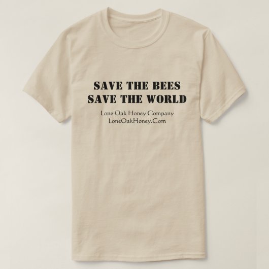 蜂のTシャツを救って下さい Tシャツ (デザイン正面)