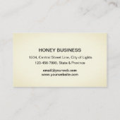 蜂はちみつ売りミニマルApiarist六角形 名刺 (裏面)