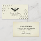 蜂はちみつ売りミニマルApiarist六角形 名刺 (正面/裏面)