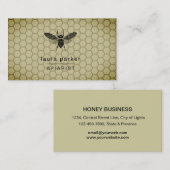 蜂はちみつ売り手APIARISTライムイエローヘキサゴン 名刺 (正面/裏面)