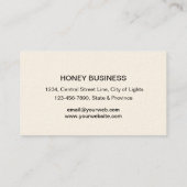 蜂はちみつ売り手APIARIST金ゴールド黄色の六角形 名刺 (裏面)