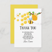 蜂はちみつ蜂、はちみつ櫛、のまわりに感謝していよ 招待状 (正面/裏面)