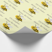 蜂はちょうど一流の誕生日を加えます ラッピングペーパー (角)
