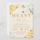 蜂はカップルのためにシャワーコードブライダル 招待状 (正面)