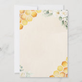 蜂はカップルのためにシャワーコードブライダル 招待状 (裏面)