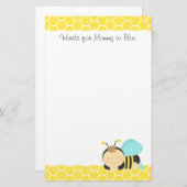 蜂はベビー、あるお母さんのためののまわりにのためです 便箋 (正面/裏面)