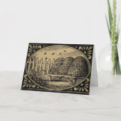 蜂はヴィンテージの引を-空白のな挨拶状巣箱に集めます カード (正面)