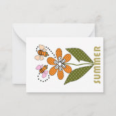 蜂は夏が好きで、私もそう ノートカード (裏面)