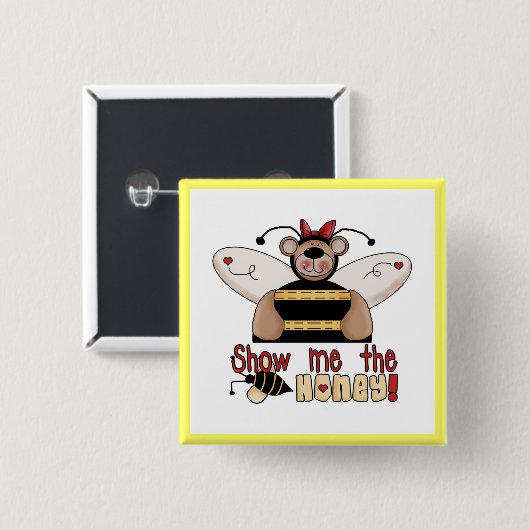 蜂は私に蜂蜜のTシャツおよびギフトを示します 缶バッジ (正面&裏面)